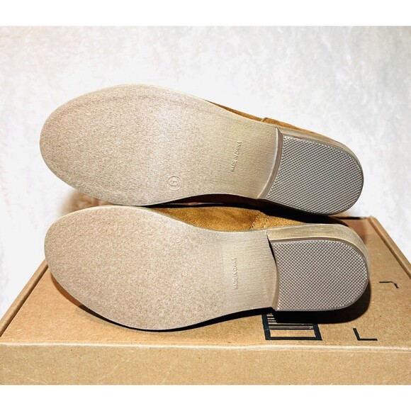 Journee Collection Womens Rimi Bootie Vegan Suede Ankle Boot - Camel - Size 6 - Picture 6 of 10